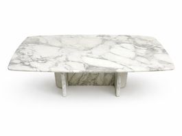 Vintage Couchtisch aus massivem Carrara-Marmor