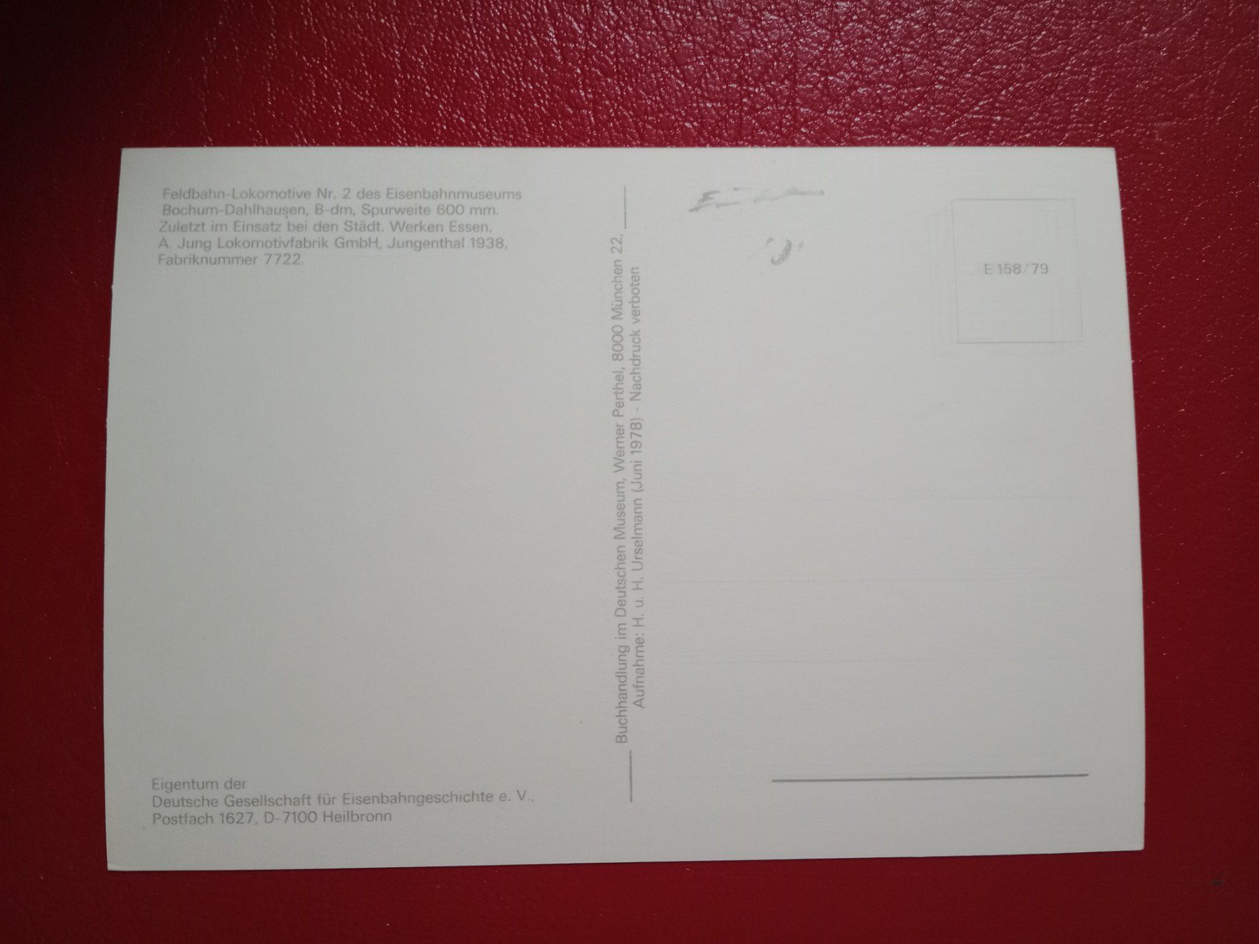 Cartes postales: AK Bahn Feldbach Lokomotive – D'occasion à Küttigen par Melisch1000 1