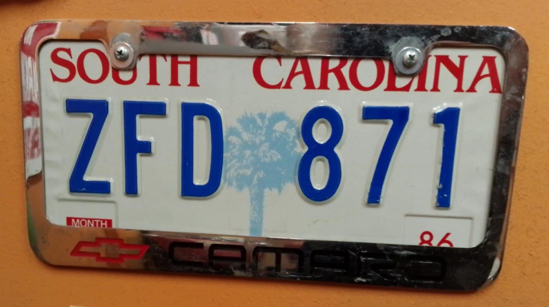 Schilder: US Nummernschild South Carolina plus Rahmen – Gebraucht aus Dulliken von Airliner2