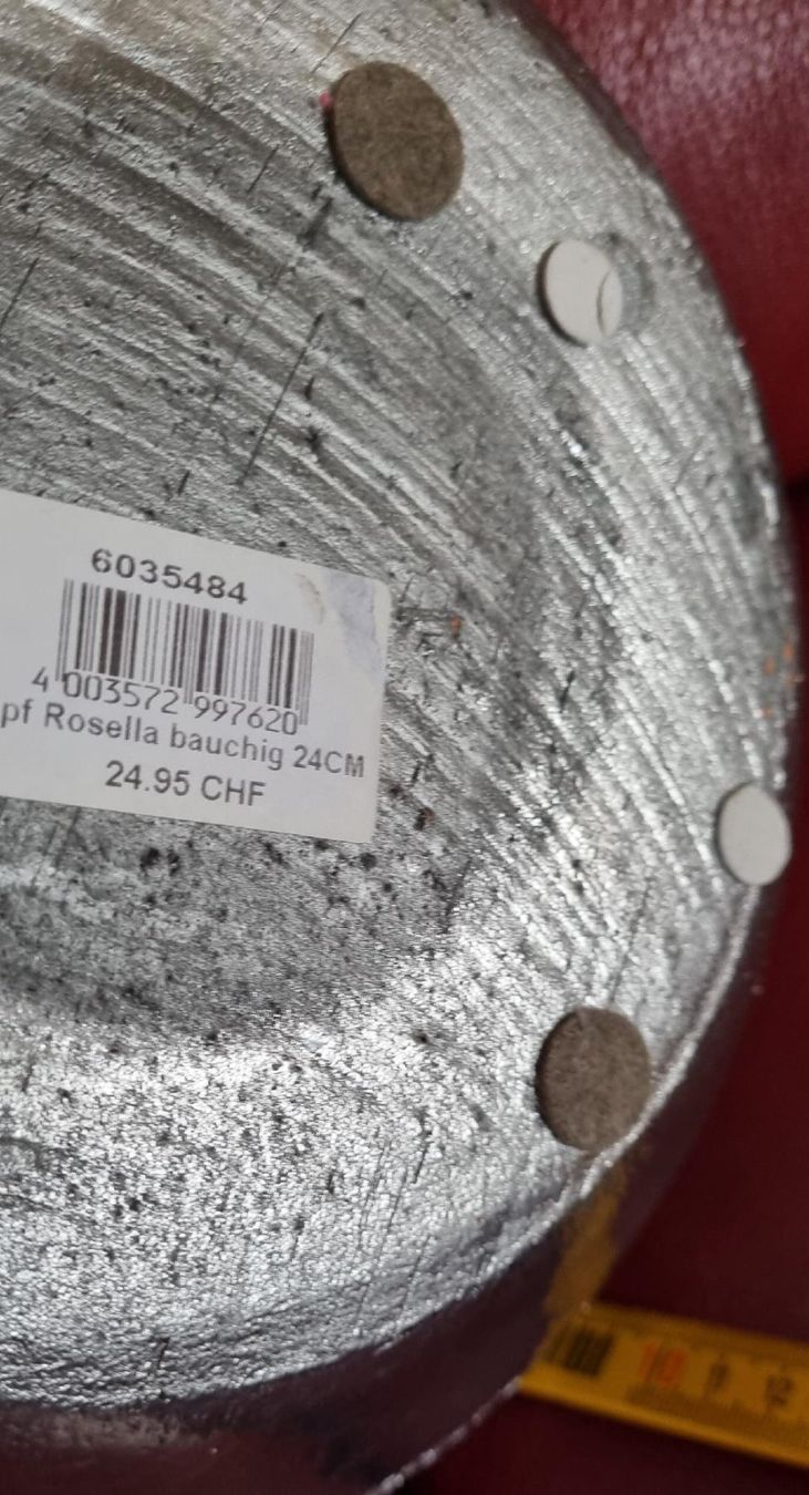 Vasi & Recipienti: vase gris argente  L 25 x H 18cm – Usato da Tolochenaz venduto da nieeva 1