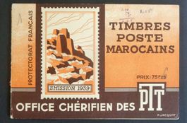 MAROKKO - MAROC - MOROCCO 1939: PTT-Heft mit Marken **