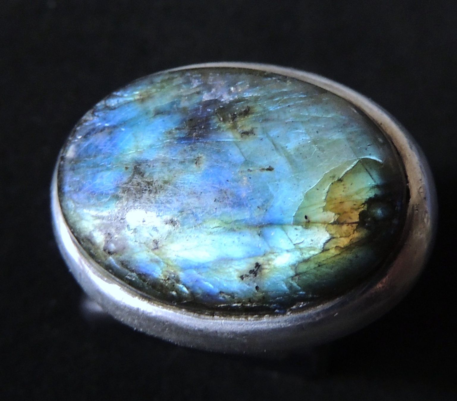 Anelli: Labradorit Silber 800 Fingerring Gr. 52 – Usato da Waldenburg venduto da schaller707 2