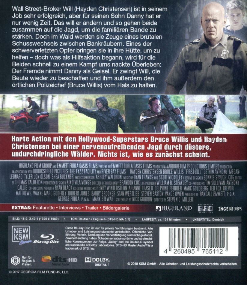 Alle DVDs: First Kill (2017) Bruce Willis/Hayden Christensen - Blu-ray – Gebraucht aus Volketswil von cinephilia 1