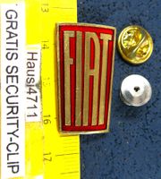 FIAT AUTO LOGO GROSSS 32mm GLASIERT PIN MIT SECURITY-CLIP