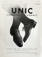 Unic Schuhe A. Cassandre - Alte Werbung / Publicité 1933