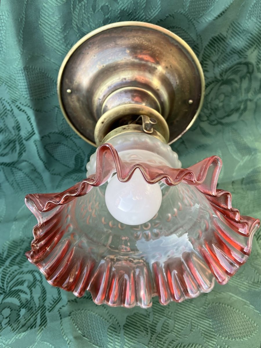 Lampadari & plafoniere: Antik Deckenlampe mit schöne Glasschirm – Usato da Zürich venduto da otomado
