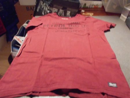 T-Shirt ca. Grösse 152, rostrot, schwarz