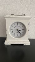 Tischuhr Colonial Clock Co. weiss antik Shabby Chic gut erh.