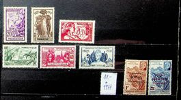 MADAGASCAR+MARTINIQUE TIMBRES NEUFS 1937+44. COTE 11.00/T208