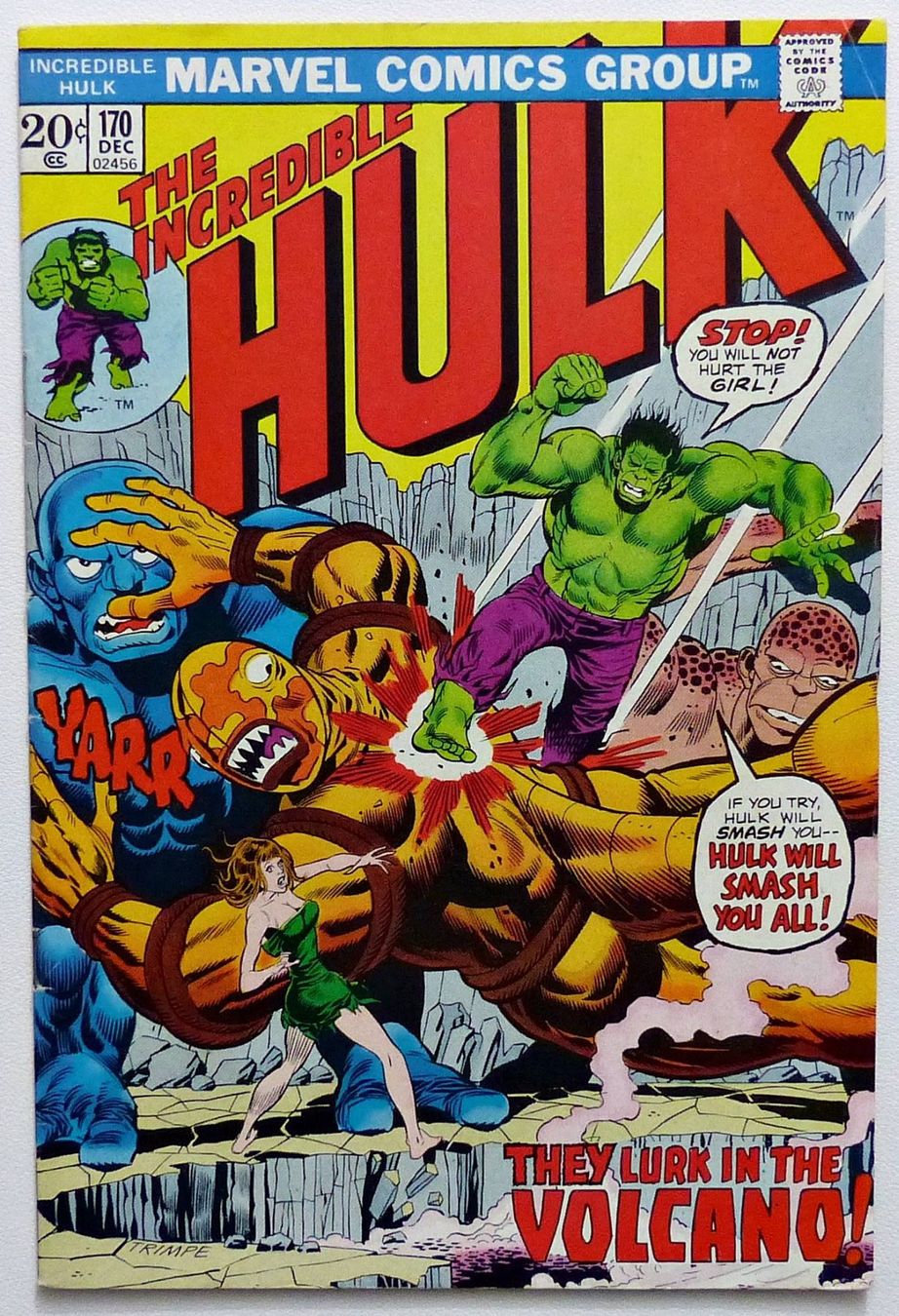 Fumetti: INCREDIBLE HULK #170 VS. VOLCANO MONSTERS MARVEL 1973 – Usato da Lugano venduto da YouWantUS
