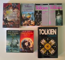 Lot 7 Livres Tolkien: Bilbo, Seigneur Anneaux, Silmarillion