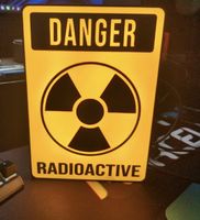 Lampe LED Radioactive Danger