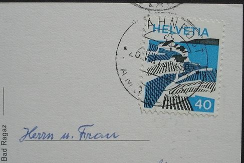 Cartoline postali: 2x BAD RAGAZ Giessensee & Kurpark – Usato da Jona venduto da philajona 2