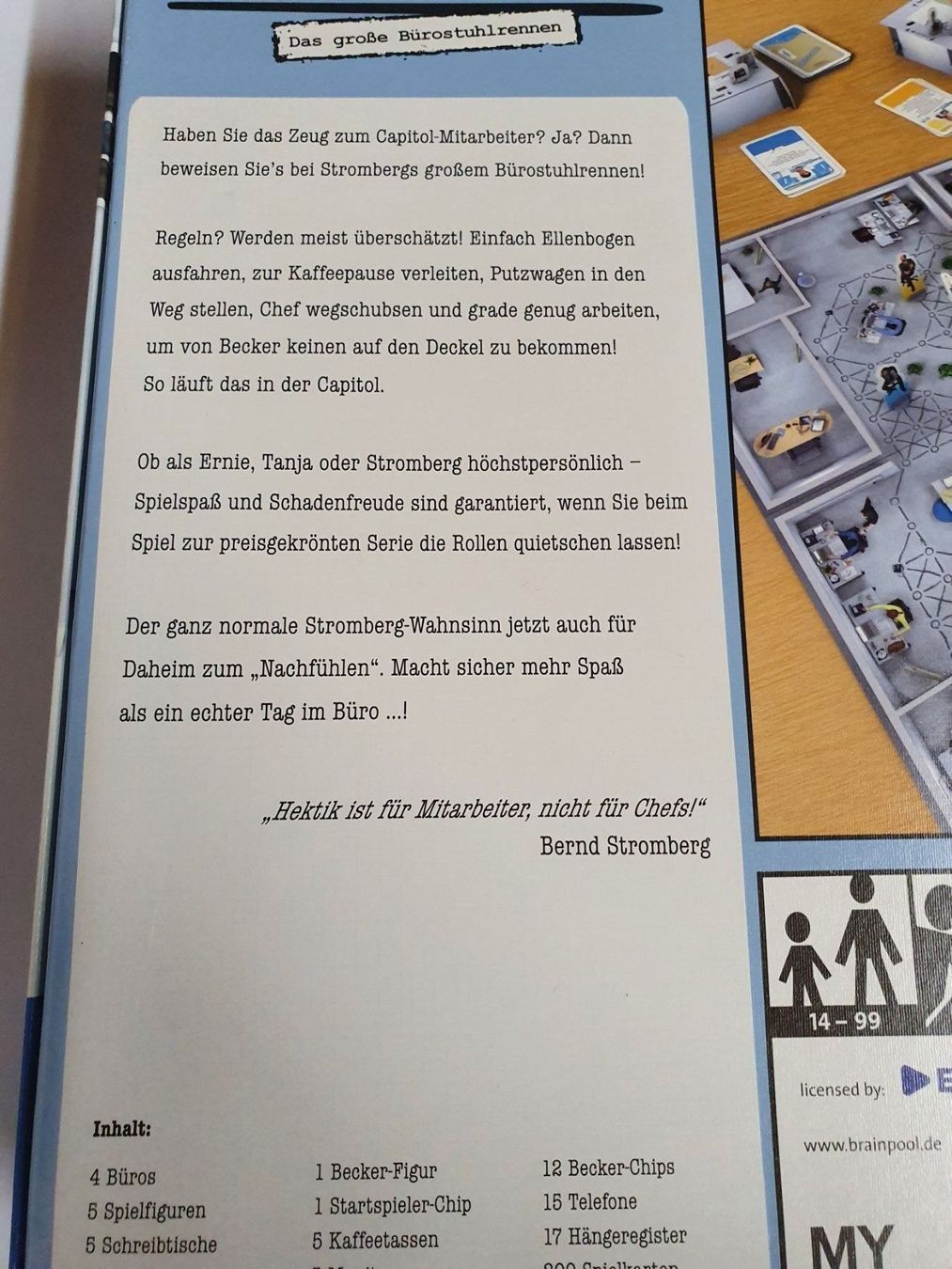 Giochi: Stromberg - Das Spiel Bürostuhlrennen – Usato da Oberdorf BL venduto da BaldenEagle 5