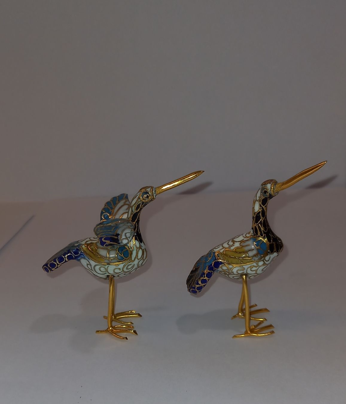 Tutte le decorazioni: 2 Vögel farbig emailiert aus Messing – Usato da Reiden venduto da jasi029 3