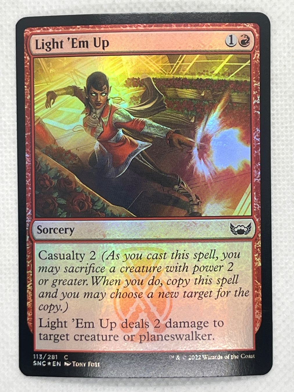 Magic The Gathering Sammelbilder & Trading cards: MTG Light ’Em Up SNC 113 Englisch Common Foil – Gebraucht aus Hinterkappelen von Kim1992