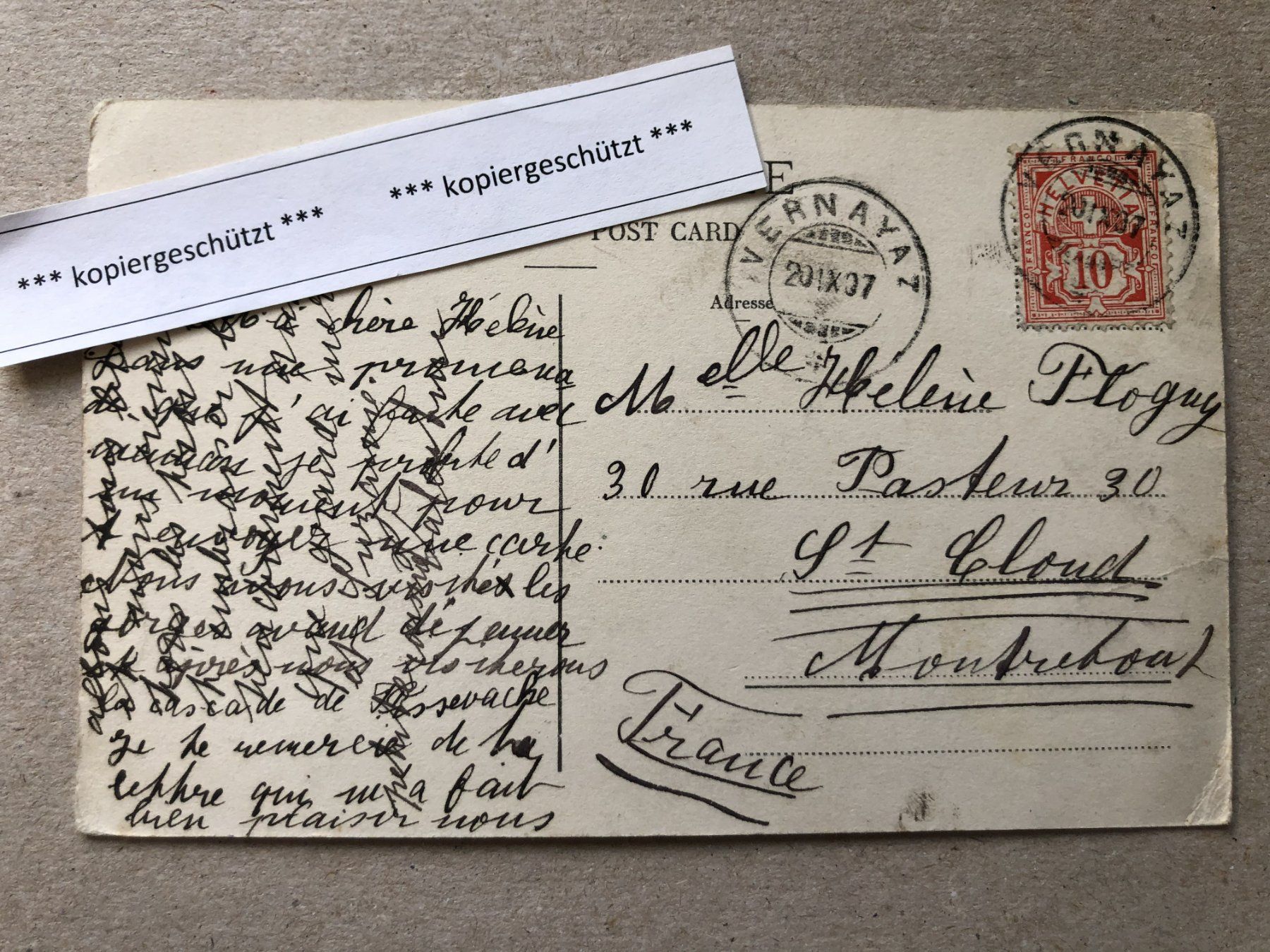 Cartoline postali: Les Gorges du Trient Nr. 3630 AK alt – Usato da Hefenhofen venduto da Bierinder 1