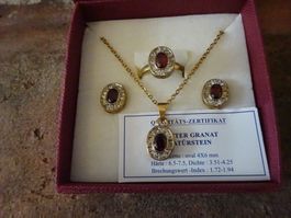 Granat Set / mit Zertifikat