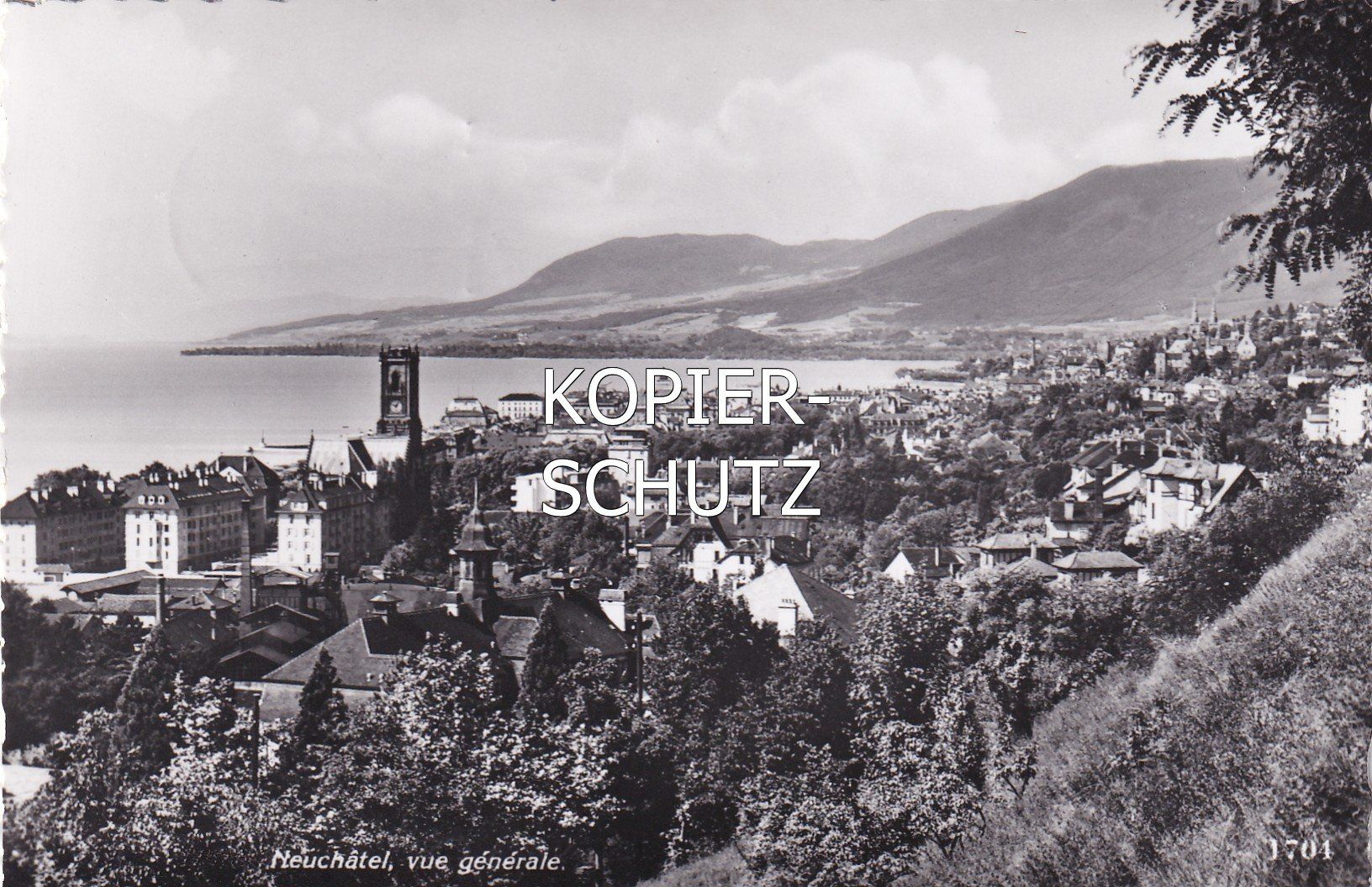 Cartoline postali: Neuchâtel (Vue générale) /mp – Usato da Hombrechtikon venduto da Rudolf07