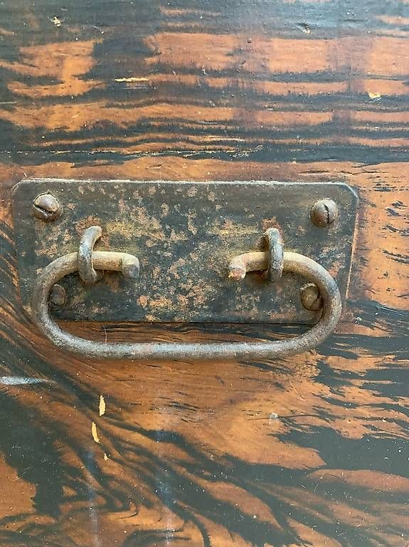 Cassapanche: Antike Biedermeier Truhe mit Fladermalerei – Usato da Obernau venduto da Arche_Noah_Brocki 8