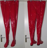 NEU Rote Lackstiefel Stiefelhose Overknees  Gr. 43