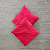 Kissen Inhouse samtig weich, rot, 40x40