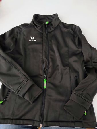 Erima Softshell Jacke, schwarz, Gr. 140 - Top Zustand!