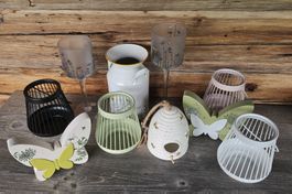 Sommer Set: Windlichter, Kerzenständer, Schmetterling