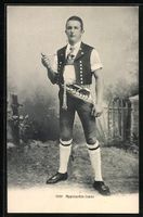 AK Appenzeller-Senne in Tracht