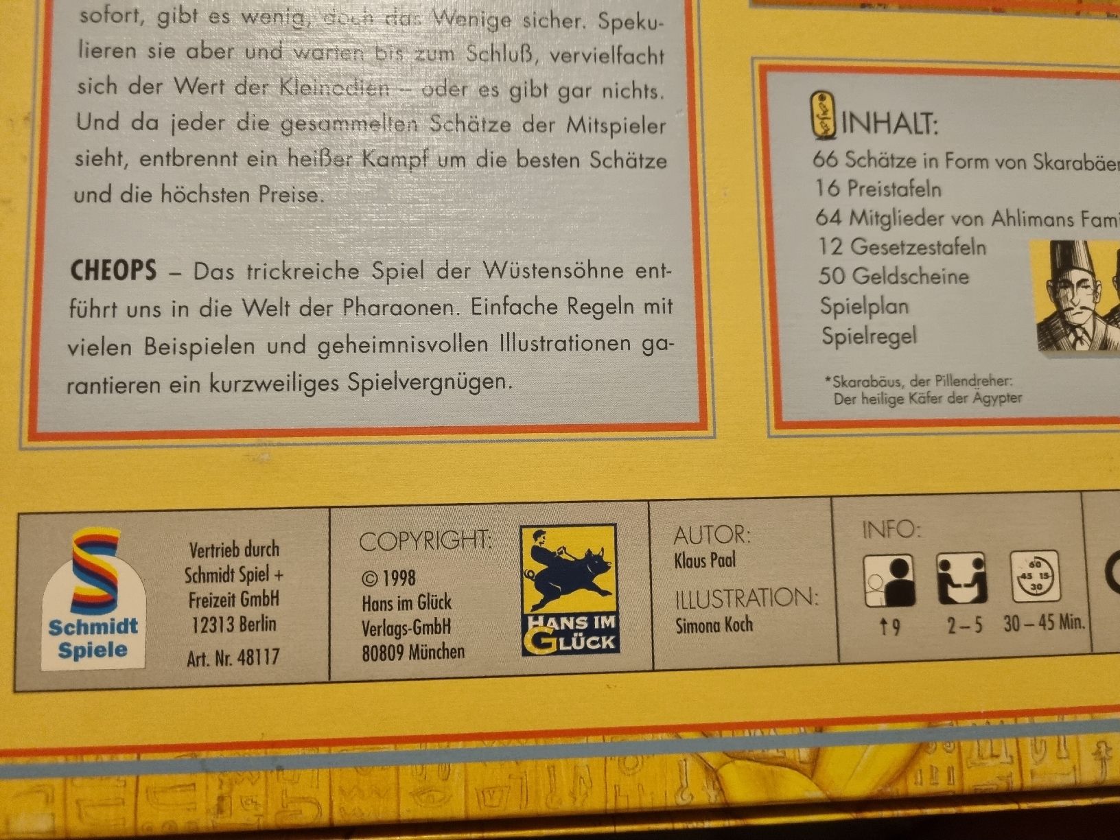 Giochi: Jeu de société Cheops  – Usato da Fribourg venduto da jarmilka 7