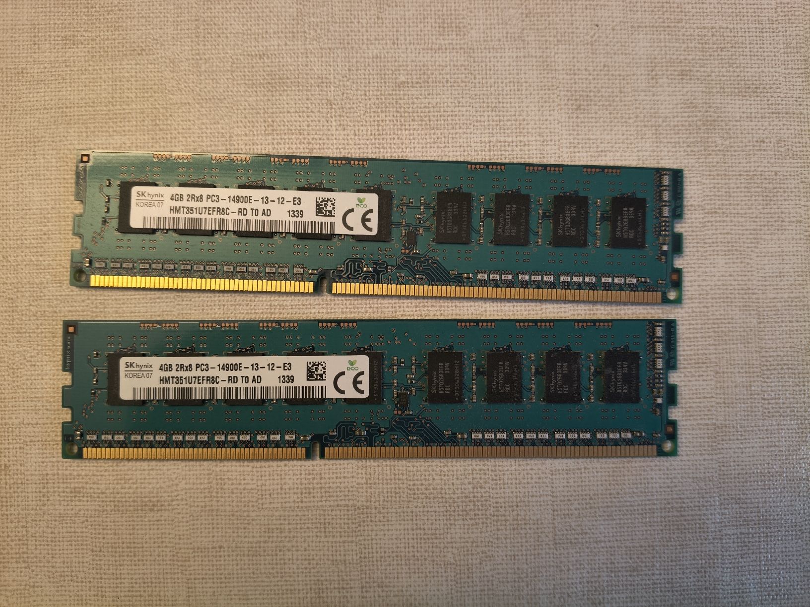 Memory / RAM: 2x SK Hynix 4GB RAM DDR3 1866MHz ECC Memory Modules – Gebraucht aus Zürich von TrainLine 1