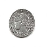 Silber Münze 2 Francs Frankreich 1881 A  gut erhalten