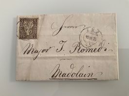 1876, Zunr. 30, Faltbrief mit Inhalt Zuz - Madulein