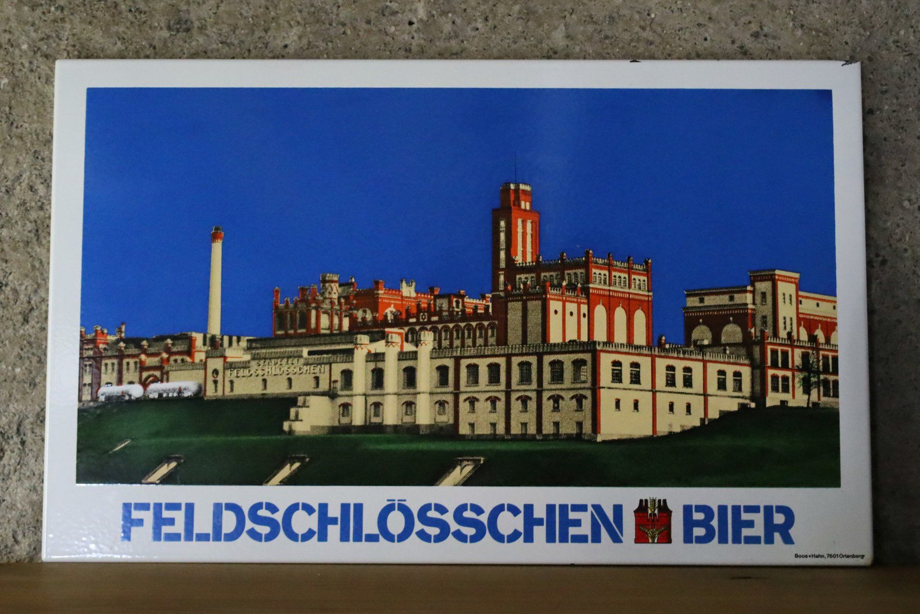 Feldschlösschen Insegne: Emailschild "Feldschlösschen Bier, Rheinfelden" – Usato da Birrwil venduto da brandschatz_birrwil 3