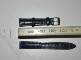 Lederuhrband  Uhrbändeli dunkelblau 16mm neu
