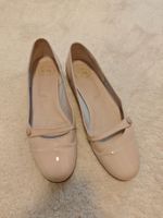 Elegante Leder-Ballerinas "Made in Italy" Nude / Beige