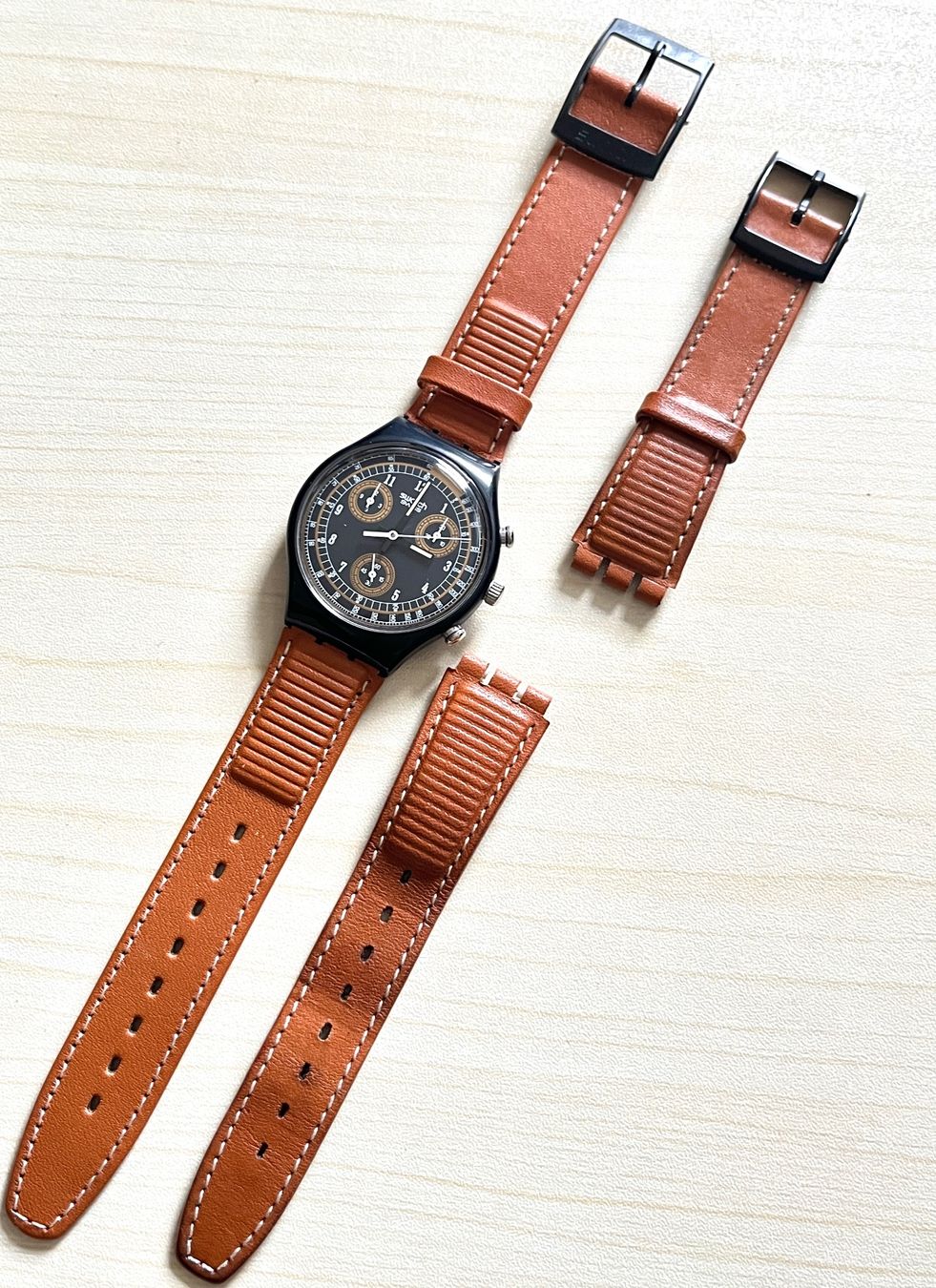 Swatch Orologi: Swatch Chronograph Classic Brown – Usato da Grenchen venduto da chththl 2