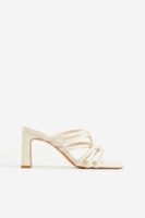 H&M eckige Mules Pantoletten 41 cremefarben