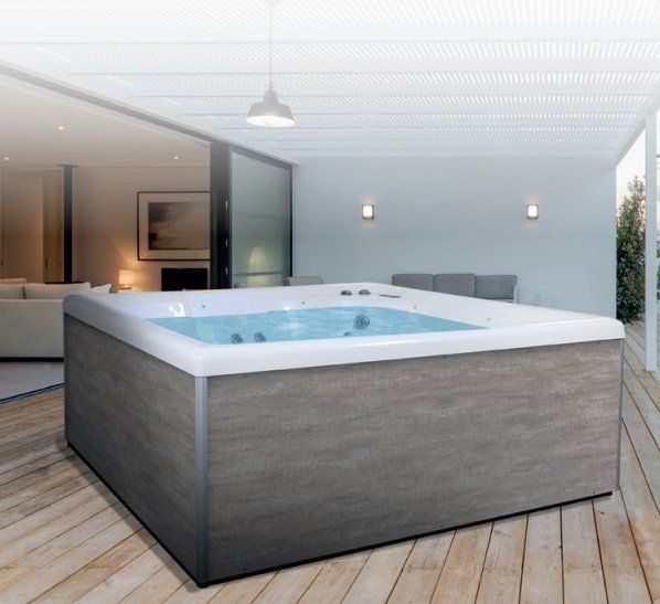 Whirlpool: Spa acrylique Square NetSpa Wave 5 places – Nuovo (secondo la descrizione) da Martigny venduto da ShowroomXL