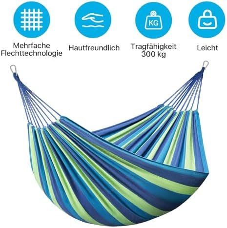 Amache: Haengematte Blau 150 cm 270x 150 cm – Nuovo e nell'imballaggio originale da Hundwil venduto da Stallone5 5