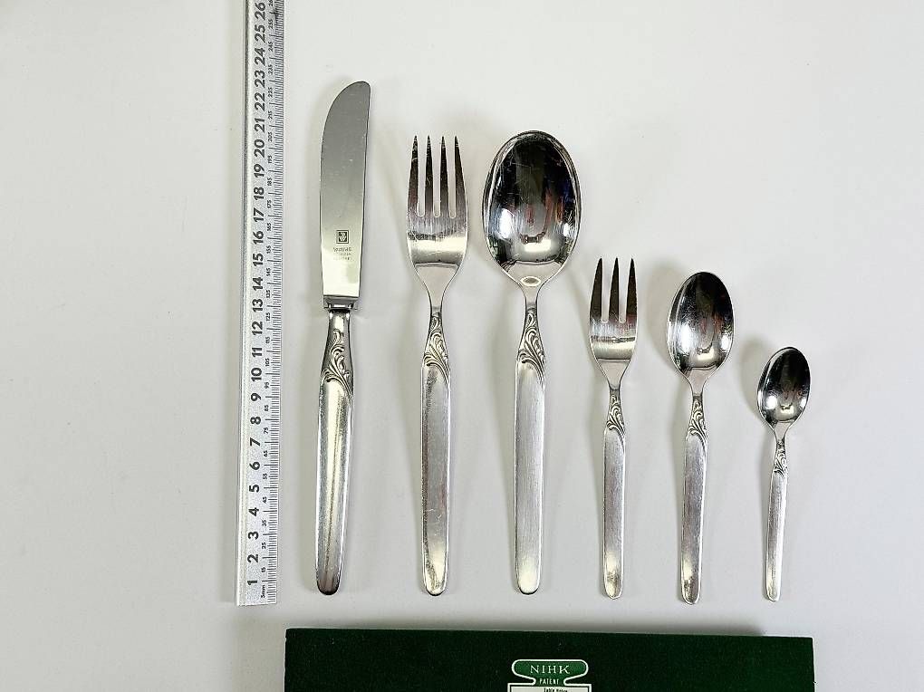 Set di posate: Versilbertes Besteck-Set Wirths 100 - 76-teilig - Vintage – Usato da Winterthur venduto da Anto-Bella 1