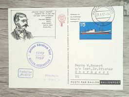 TR13 Carte Postale + Timbre Allemagne 1957
