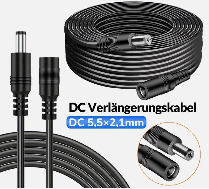 Cavi: Verlängerungskabel DC 5.5/2.1mm Stromversorgung 3meter – Nuovo (secondo la descrizione) da Kirchdorf AG venduto da Restposten110 1