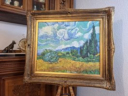 Gemälde nach Vincent van Gogh Weizenfeld mit Zypressen 