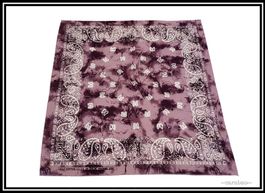 Bandana / Violett - Batik mit Paisley-Muster