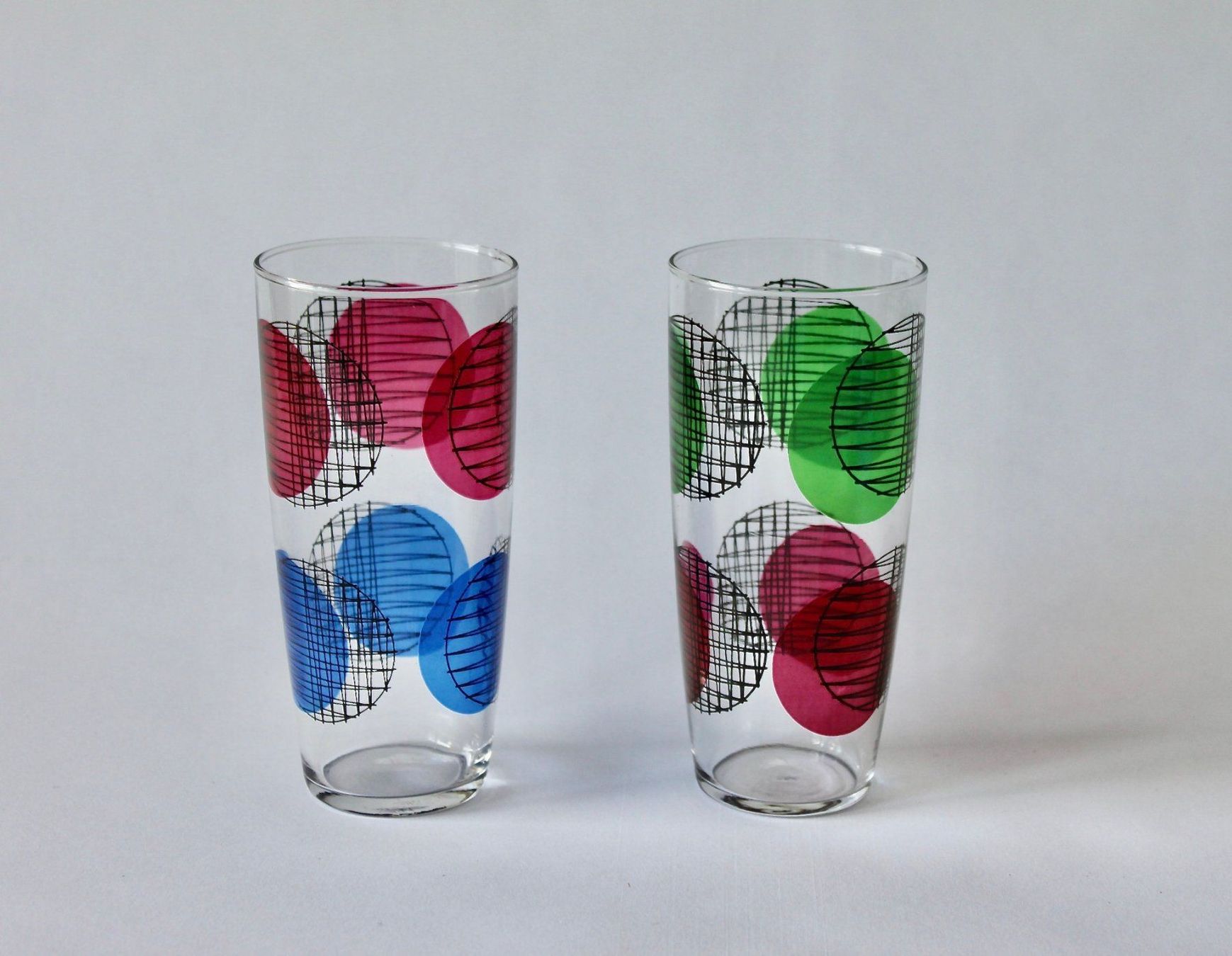 Bicchieri: SCHÖNER GLASHALTER MIT 6 TOLLEN GLÄSER, VINTAGE. – Usato da Grandcour venduto da Flowerstyle 6