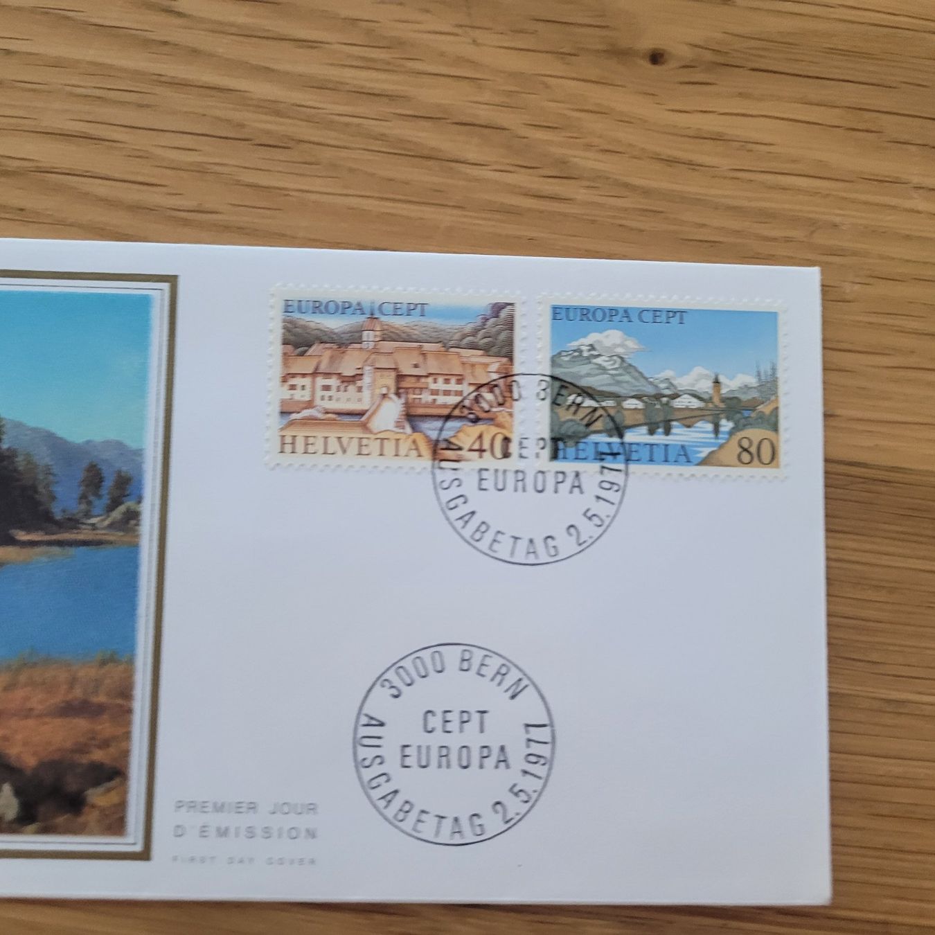 Tutti i francobolli: FDC mit Seidenbild 1977 Bern – Usato da Biel/Bienne venduto da Destockweb 1