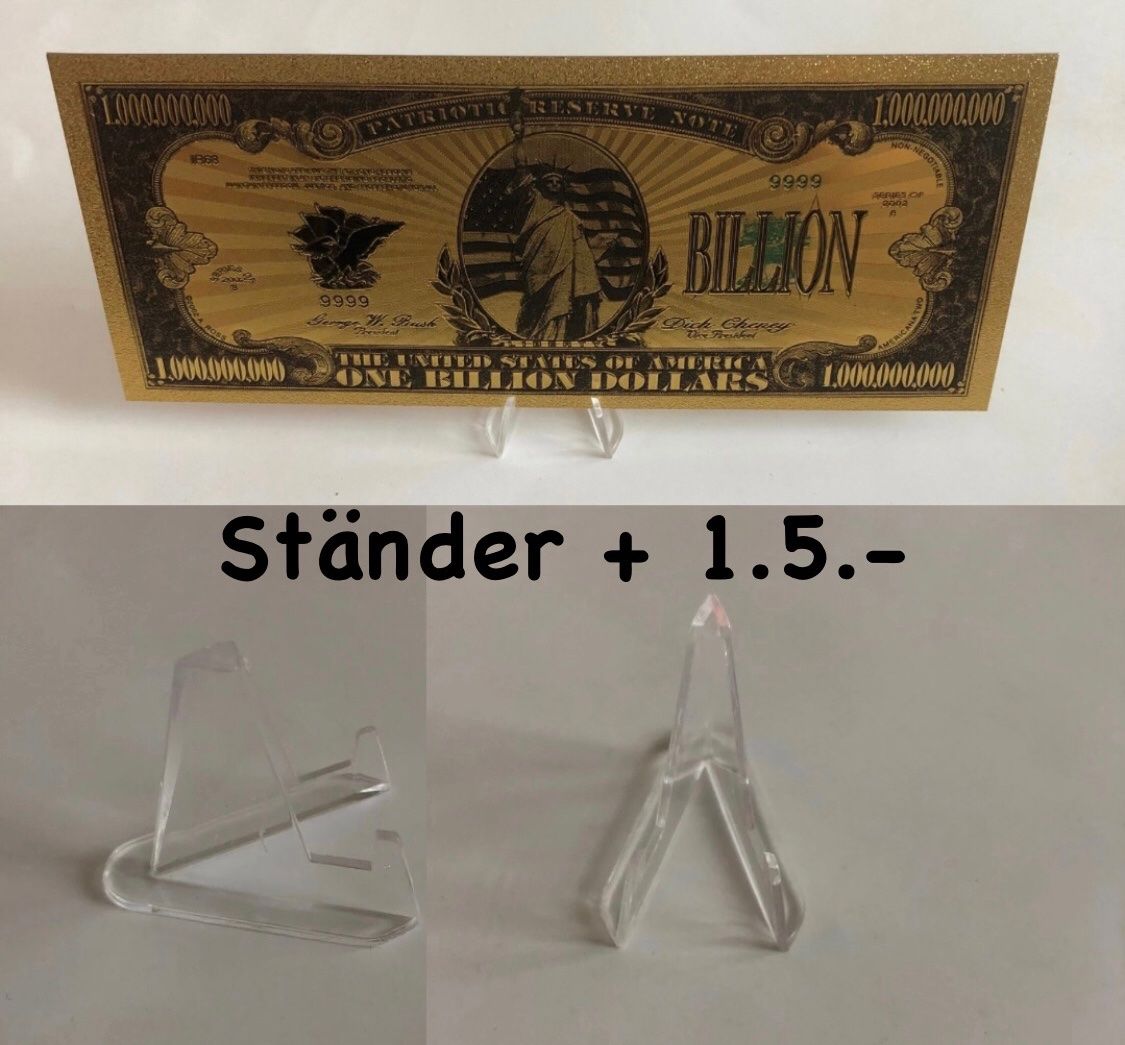 Tutti le monete: One Million Dollar Note Goldenfarbig herausgearbeitet – Nuovo (secondo la descrizione) da Altstätten SG venduto da ChangeMaker 2
