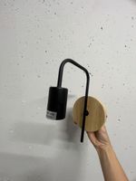 2 Wall Lamp Wood Black E27 Max 40W used