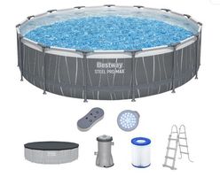 Bestway Steel Pro Max Frame Pool 457x107cm Set mit Pumpe